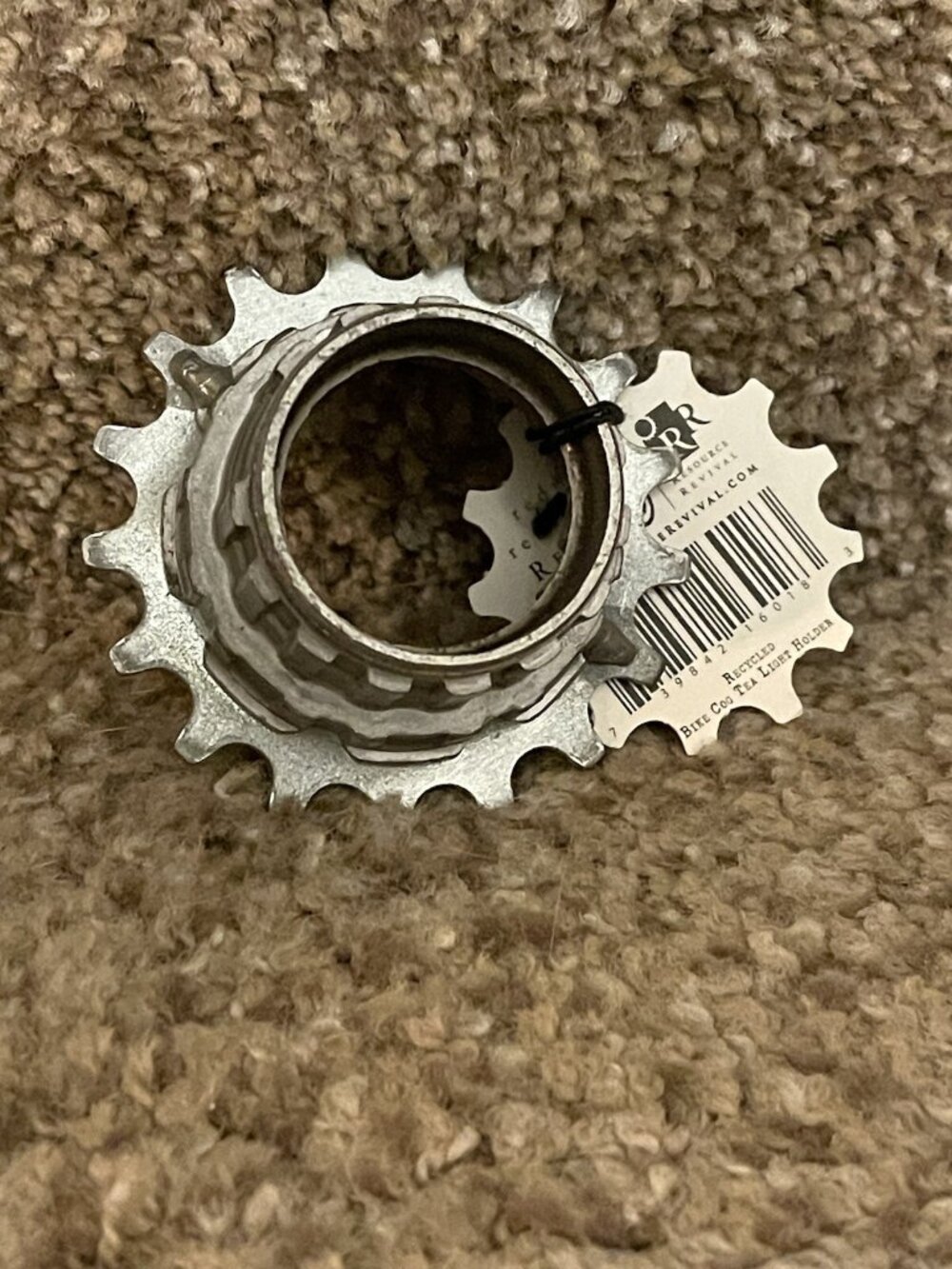 Resource Revival Bike Gears Candle Holder